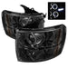 Spyder Auto 5009517 Halo LED Projector Headlights; Uses T10 LED Ultra White LED Bulb; Pair; Smoke; - Truck Part Superstore