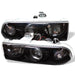 Spyder Auto 5009524 Halo Projector Headlights; Bulbs Included; Pair; Black; - Truck Part Superstore