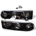 Spyder Auto 5009524 Halo Projector Headlights; Bulbs Included; Pair; Black; - Truck Part Superstore