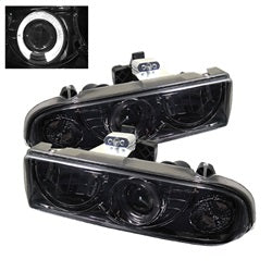 Spyder Auto 5009562 Halo Projector Headlights; Bulbs Included; Pair; Smoke; - Truck Part Superstore