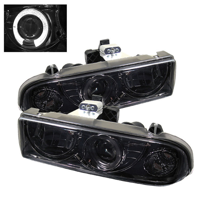 Spyder Auto 5009562 Halo Projector Headlights; Bulbs Included; Pair; Smoke; - Truck Part Superstore