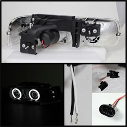 Spyder Auto 5009579 CCFL LED Projector Headlights; Bulbs Included; Pair; Black; - Truck Part Superstore