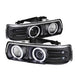 Spyder Auto 5009579 CCFL LED Projector Headlights; Bulbs Included; Pair; Black; - Truck Part Superstore