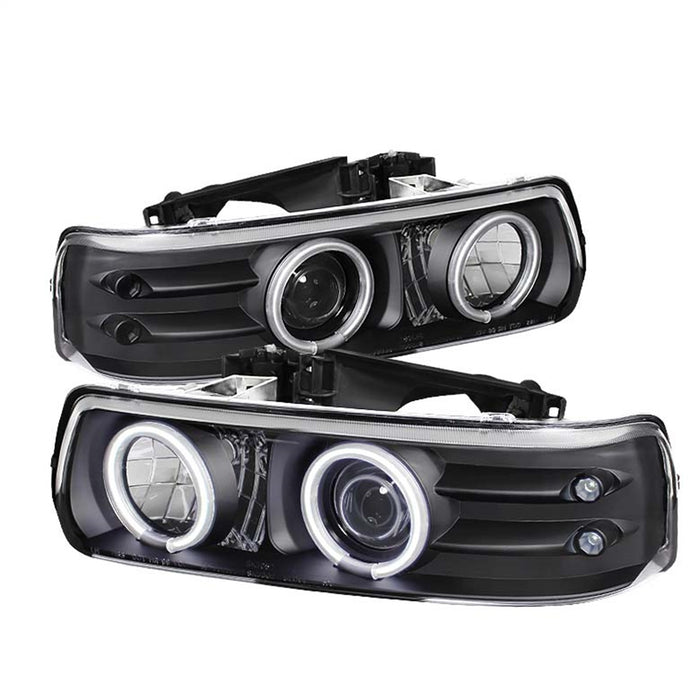 Spyder Auto 5009579 CCFL LED Projector Headlights; Bulbs Included; Pair; Black; - Truck Part Superstore