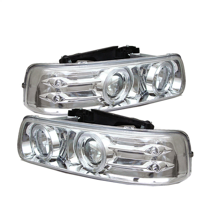 Spyder Auto 5009609 Halo LED Projector Headlights; Bulbs Included; Pair; Chrome; - Truck Part Superstore