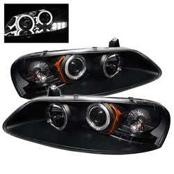 Spyder Auto 5009623 Halo Projector Headlights; Bulbs Included; Pair; Black; - Truck Part Superstore