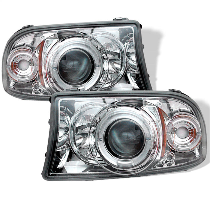Spyder Auto 5009791 Halo Projector Headlights; 1 pc.; Bulbs Included; Pair; Chrome; - Truck Part Superstore