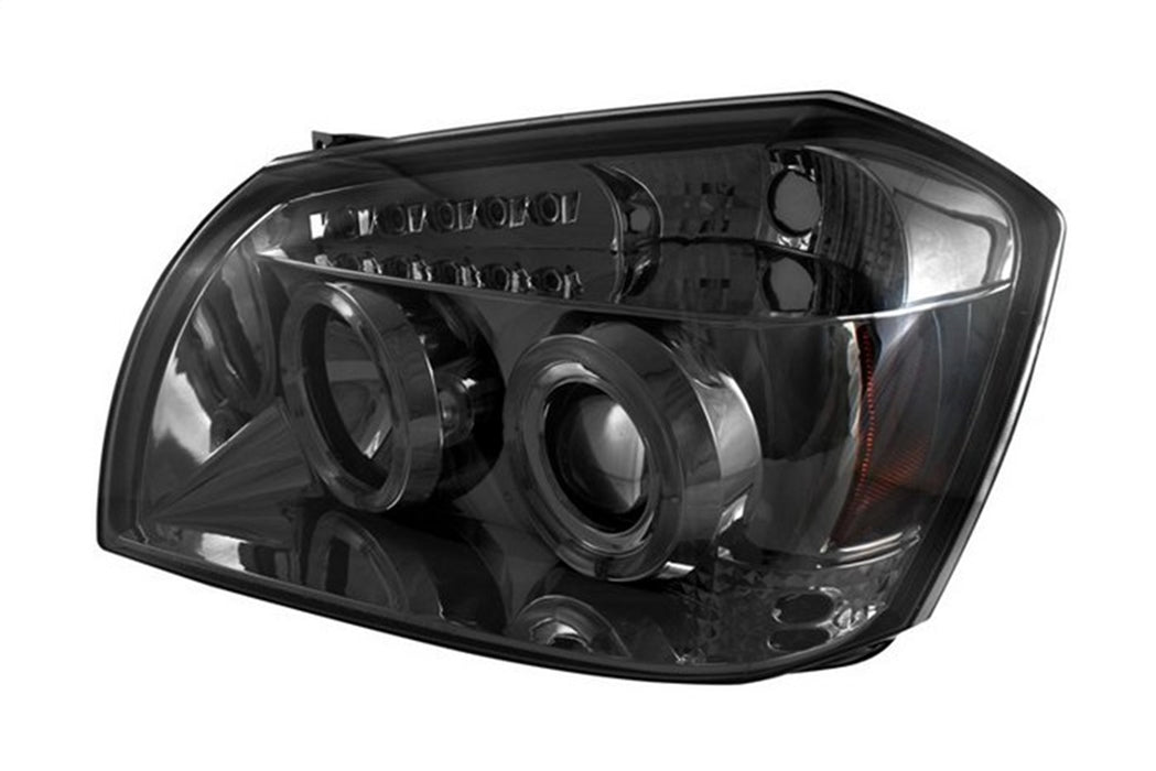 Spyder Auto 5009890 Halo LED Projector Headlights; Uses T10 LED Ultra White LED Bulb; Pair; Smoke; - Truck Part Superstore