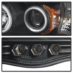 Spyder Auto 5009951 CCFL LED Projector Headlights; Bulbs Included; Pair; Black; - Truck Part Superstore