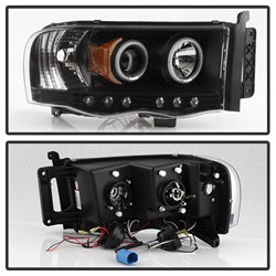 Spyder Auto 5009975 Halo LED Projector Headlights; Bulbs Included; Pair; Black; - Truck Part Superstore