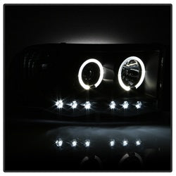 Spyder Auto 5009975 Halo LED Projector Headlights; Bulbs Included; Pair; Black; - Truck Part Superstore