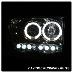 Spyder Auto 5009982 Halo LED Projector Headlights; Bulbs Included; Pair; Chrome; - Truck Part Superstore