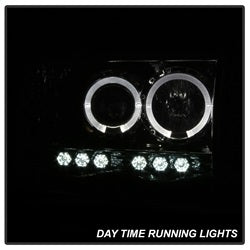 Spyder Auto 5009999 Halo LED Projector Headlights; Uses T10 LED Ultra White LED Bulb; Pair; Smoke; - Truck Part Superstore