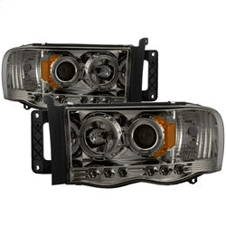 Spyder Auto 5009999 Halo LED Projector Headlights; Uses T10 LED Ultra White LED Bulb; Pair; Smoke; - Truck Part Superstore