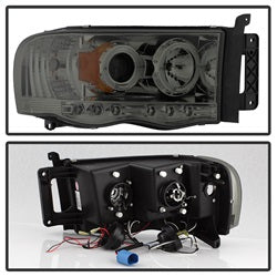 Spyder Auto 5009999 Halo LED Projector Headlights; Uses T10 LED Ultra White LED Bulb; Pair; Smoke; - Truck Part Superstore