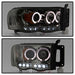 Spyder Auto 5009999 Halo LED Projector Headlights; Uses T10 LED Ultra White LED Bulb; Pair; Smoke; - Truck Part Superstore