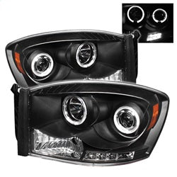Spyder Auto 5010001 Halo LED Projector Headlights; Bulbs Included; Pair; Black; - Truck Part Superstore