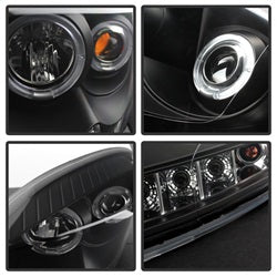 Spyder Auto 5010001 Halo LED Projector Headlights; Bulbs Included; Pair; Black; - Truck Part Superstore