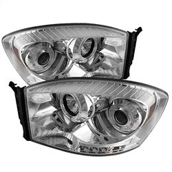 Spyder Auto 5010018 Halo LED Projector Headlights; Bulbs Included; Pair; Chrome; - Truck Part Superstore