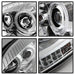 Spyder Auto 5010018 Halo LED Projector Headlights; Bulbs Included; Pair; Chrome; - Truck Part Superstore