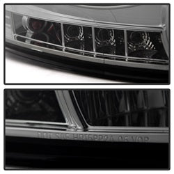 Spyder Auto 5010025 Halo LED Projector Headlights; Uses T10 LED Ultra White LED Bulb; Pair; Smoke; - Truck Part Superstore