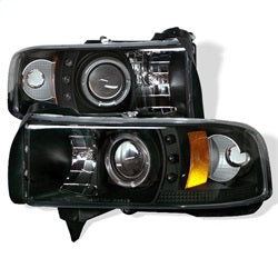 Spyder Auto 5010087 Halo LED Projector Headlights; 1 pc.; Bulbs Included; Pair; Black; - Truck Part Superstore