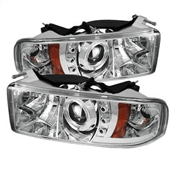 Spyder Auto 5010094 Halo LED Projector Headlights; 1 pc.; Bulbs Included; Pair; Chrome; - Truck Part Superstore