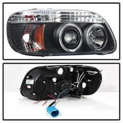 Spyder Auto 5010131 Halo Projector Headlights; 1 pc.; Bulbs Included; Pair; Black; - Truck Part Superstore