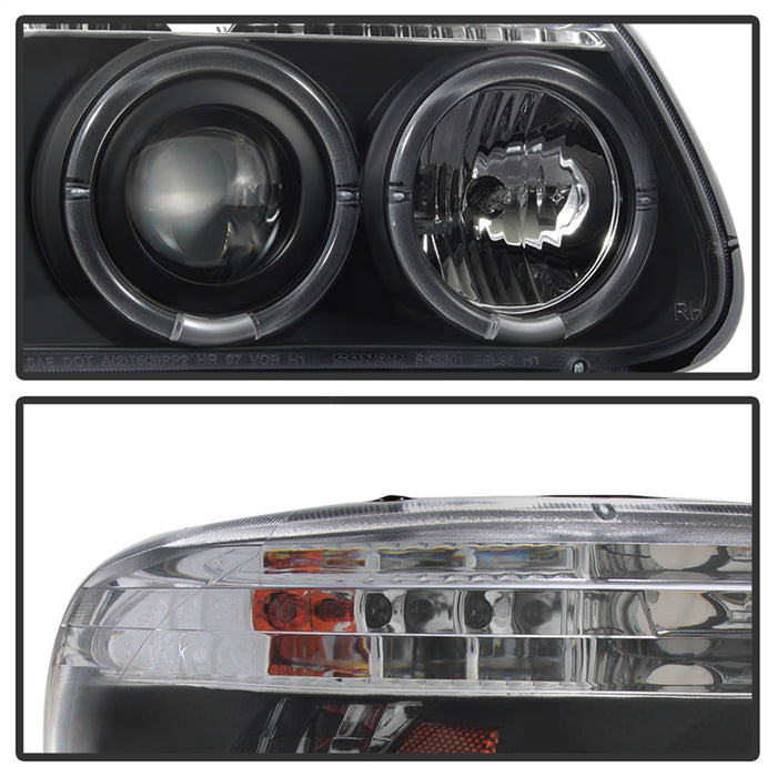 Spyder Auto 5010131 Halo Projector Headlights; 1 pc.; Bulbs Included; Pair; Black; - Truck Part Superstore