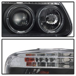 Spyder Auto 5010131 Halo Projector Headlights; 1 pc.; Bulbs Included; Pair; Black; - Truck Part Superstore