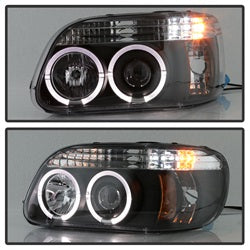 Spyder Auto 5010131 Halo Projector Headlights; 1 pc.; Bulbs Included; Pair; Black; - Truck Part Superstore