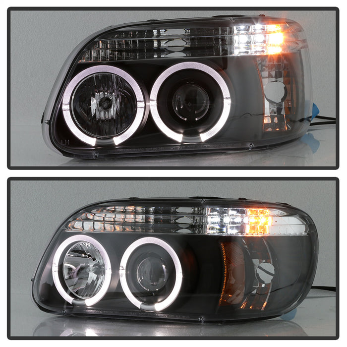 Spyder Auto 5010131 Halo Projector Headlights; 1 pc.; Bulbs Included; Pair; Black; - Truck Part Superstore