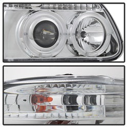 Spyder Auto 5010148 Halo Projector Headlights; 1 pc.; Bulbs Included; Pair; Chrome; - Truck Part Superstore