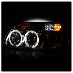 Spyder Auto 5010148 Halo Projector Headlights; 1 pc.; Bulbs Included; Pair; Chrome; - Truck Part Superstore