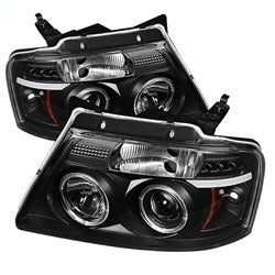 Spyder Auto 5010209 Halo LED Projector Headlights; Version 2; Bulbs Included; Pair; Black; - Truck Part Superstore