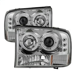 Spyder Auto 5010360 Halo LED Projector Headlights; Version 2; 1 pc.; Bulbs Included; Pair; Chrome; - Truck Part Superstore