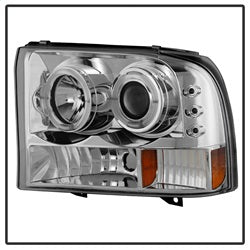 Spyder Auto 5010360 Halo LED Projector Headlights; Version 2; 1 pc.; Bulbs Included; Pair; Chrome; - Truck Part Superstore