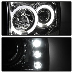 Spyder Auto 5010360 Halo LED Projector Headlights; Version 2; 1 pc.; Bulbs Included; Pair; Chrome; - Truck Part Superstore