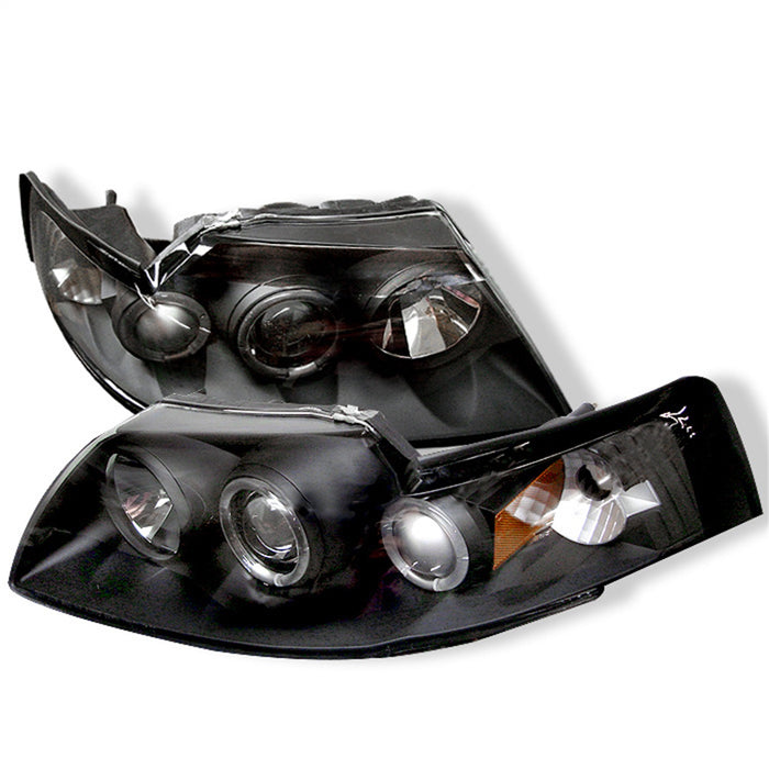 Spyder Auto 5010445 Halo Projector Headlights; Bulbs Included; Pair; Black; - Truck Part Superstore