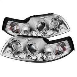 Spyder Auto 5010452 Halo Projector Headlights; Bulbs Included; Pair; Chrome; - Truck Part Superstore