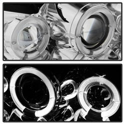 Spyder Auto 5010452 Halo Projector Headlights; Bulbs Included; Pair; Chrome; - Truck Part Superstore