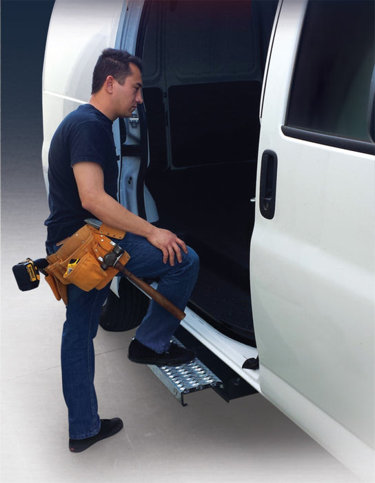 Carr 501090 WTS; 24" Retractable Step (Ram Promaster Van,Side Door); XP3 Blk /Glvznd - Truck Part Superstore
