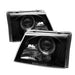Spyder Auto 5010520 Halo Projector Headlights; Bulbs Included; Pair; Black; - Truck Part Superstore