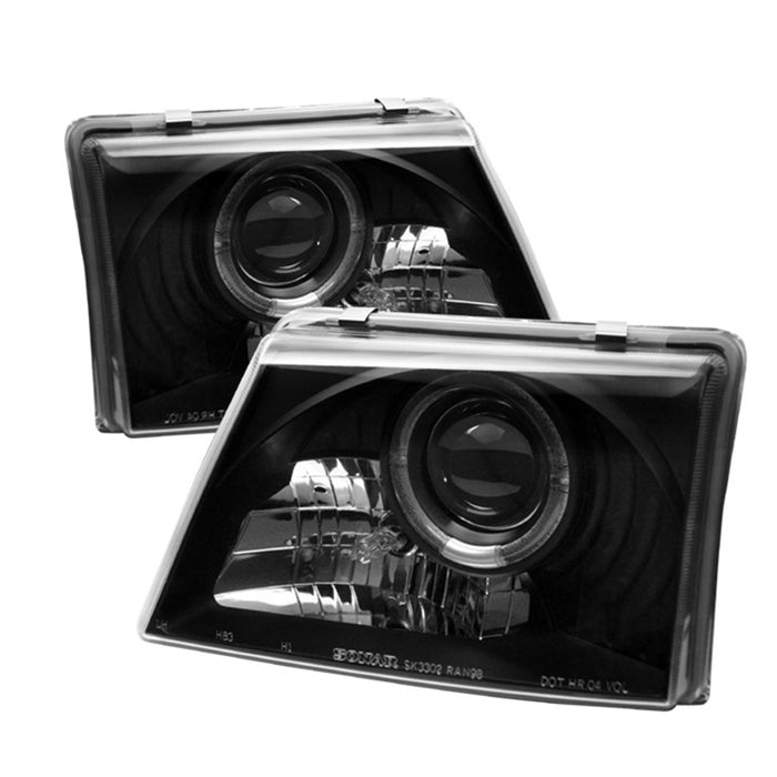 Spyder Auto 5010520 Halo Projector Headlights; Bulbs Included; Pair; Black; - Truck Part Superstore