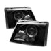Spyder Auto 5010520 Halo Projector Headlights; Bulbs Included; Pair; Black; - Truck Part Superstore