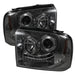 Spyder Auto 5010568 Halo LED Projector Headlights; Uses T10 LED Ultra White LED Bulb; Pair; Smoke; - Truck Part Superstore