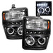 Spyder Auto 5010575 Halo LED Projector Headlights; Bulbs Included; Pair; Black; - Truck Part Superstore