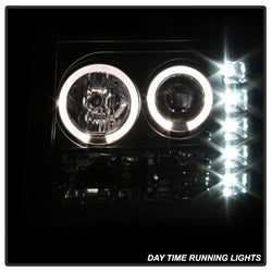 Spyder Auto 5010605 Halo Projector Headlights; Bulbs Included; Pair; Black; - Truck Part Superstore