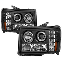 Spyder Auto 5010605 Halo Projector Headlights; Bulbs Included; Pair; Black; - Truck Part Superstore