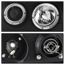 Spyder Auto 5010605 Halo Projector Headlights; Bulbs Included; Pair; Black; - Truck Part Superstore